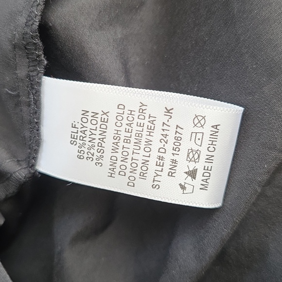 NWT One One Six Black Long Balloon Sleeve Tiered Poplin A-line Dress Farmhouse - Picture 7 of 8